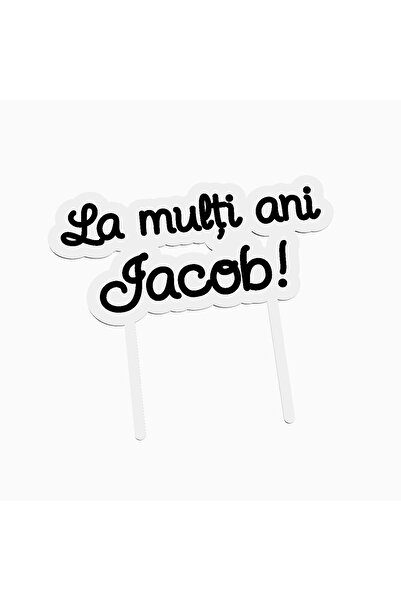 OEM Cake topper for birthday cake, with the text Happy Birthday Iacob