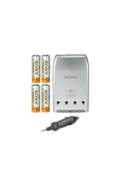 Sony Charger + 4 AA Rechargeable Batteries 2700 mAh