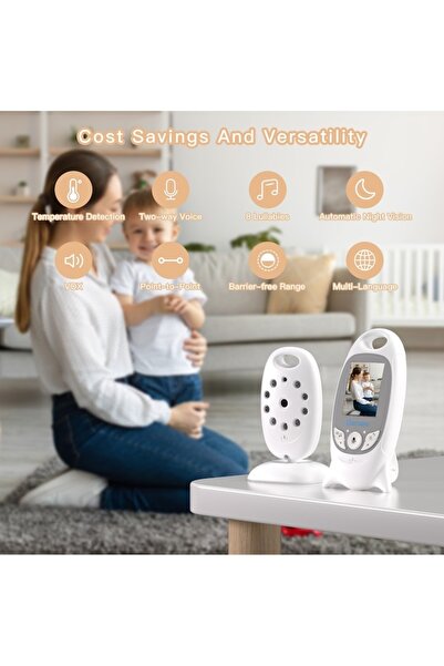 Universal Baby Monitor, Audio-Video Camera for baby/elderly/animal surveillance, 720P, 2" screen