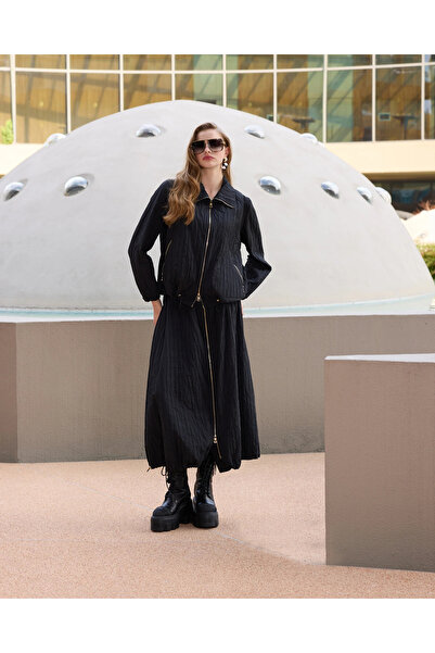 MissWhence Taffeta Skirt Suit 38216 Black