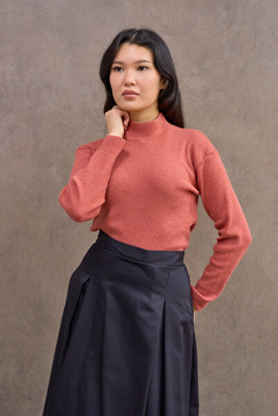 KÜÇÜĞÜM BUTİK Salmon Color Long Sleeve High Neck Badi