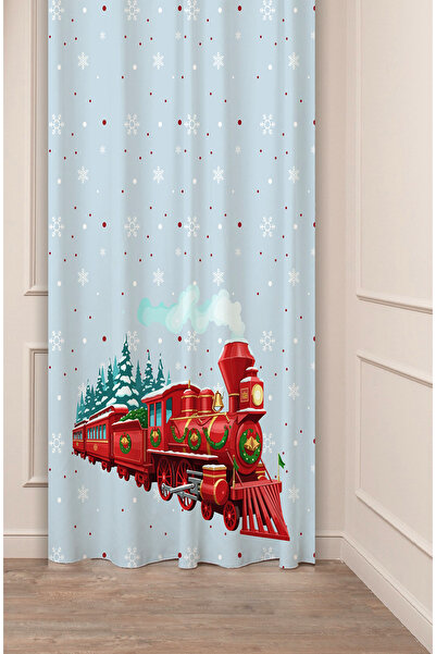 GREENDECOR Brad de Crăciun, copac de Crăciun, zăpadă, Anul Nou, model de Crăciun, design special, perdea digitală cu imprimeu