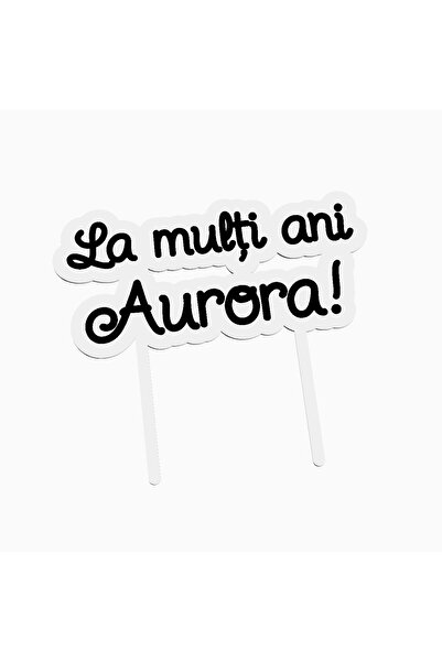 OEM Cake topper pentru tort aniversare, cu textul La multi ani Aurora