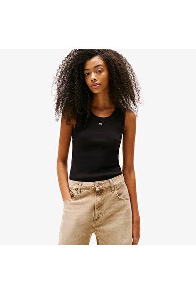 Tommy Hilfiger Denim Essentials Kadın Siyah T-Shirt