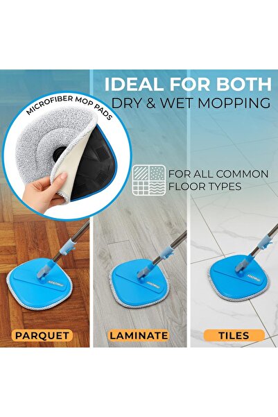 IGADPole IGADMop Professional Set with Bucket, dirty water separation, telescopic handle, microfiber cloths