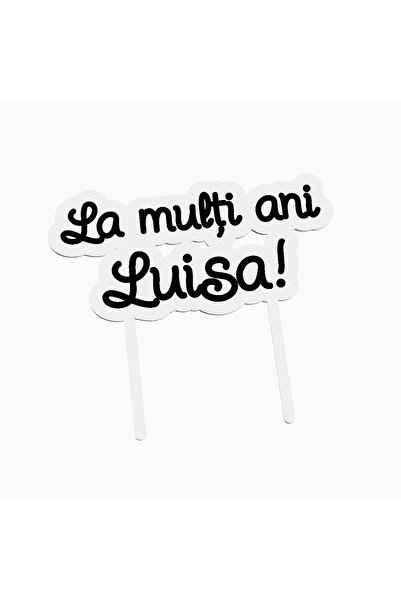 OEM Cake topper pentru tort aniversare, cu textul La multi ani Luisa