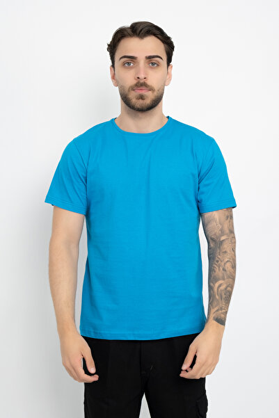 DAŞ ÜNİFORMA Crew Neck Casual Cotton Soft Textured Comfort Fit Basic T-Shirt