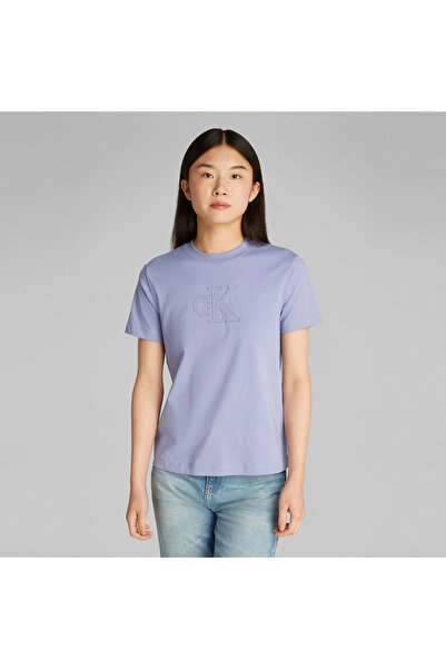 Calvin Klein Regular Kadın Mavi T-Shirt