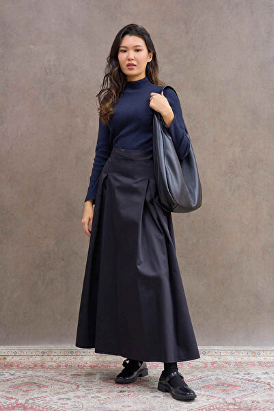 KÜÇÜĞÜM BUTİK Navy Blue Color Long Sleeve High Neck Badi