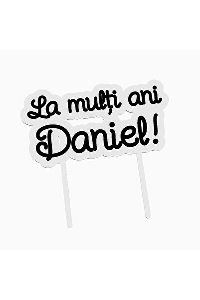 OEM Cake topper for birthday cake, with the text Happy Birthday Daniel