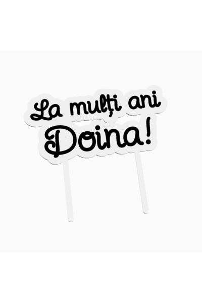OEM Cake topper pentru tort aniversare, cu textul La multi ani Doina