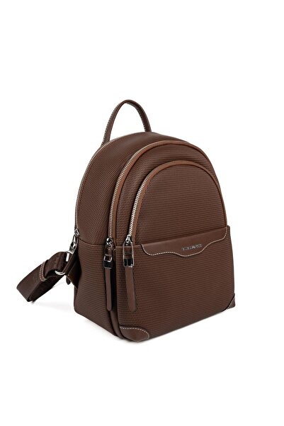 Silver Polo Γυναικείο σακίδιο πλάτης Silver & Polo SP1265 Honeycomb Brown