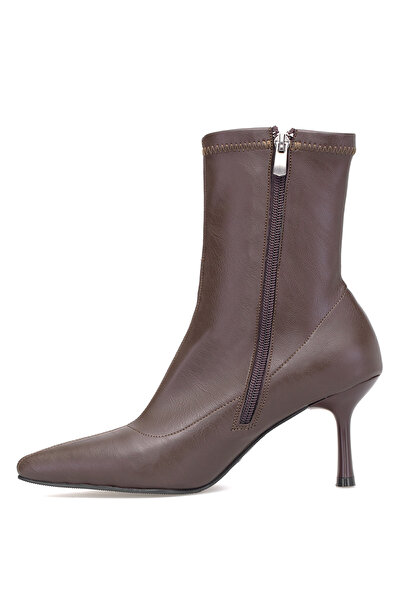 Ayakkabı Fuarı Elit 25Kmst1179C Women's Heeled Boots Brown