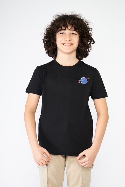 ESPİNA Boy's 3-Pack 100% Cotton Logo Printed Short Sleeve T-Shirt