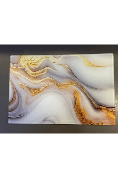 Coşev Tempered Unbreakable Glass Cutting Board 20X30Cm Marble Pattern1