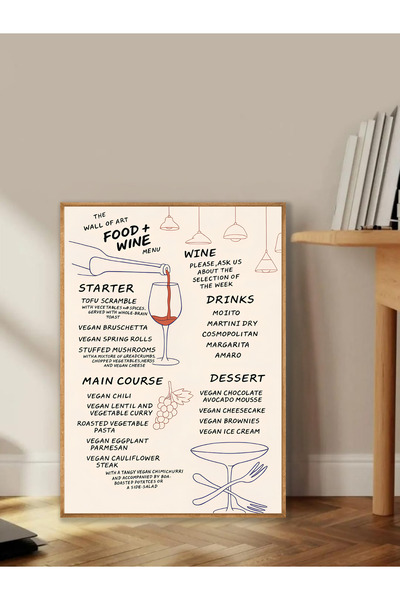 Tuba Decor Tablo dintr-o singură bucată cu rame din lemn pentru sufragerie, s...