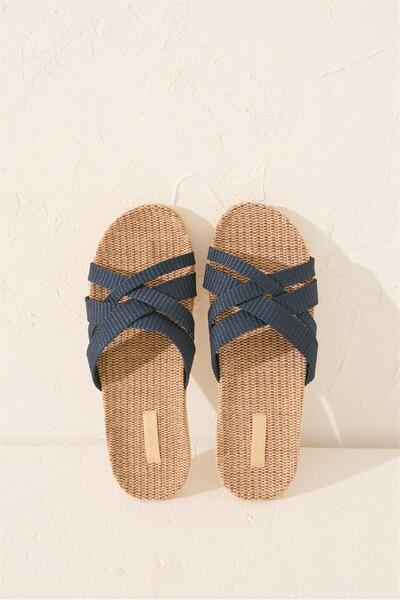 Perspective Women Secret Сині пляжні капці з ремінцем