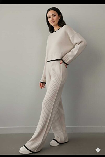 Cemre Life New Deux Women's Shepherd Stitch Knitwear Set