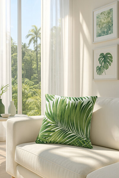 Premier Home Duck Leaf Throw Pillow Cover Green V1 38X38