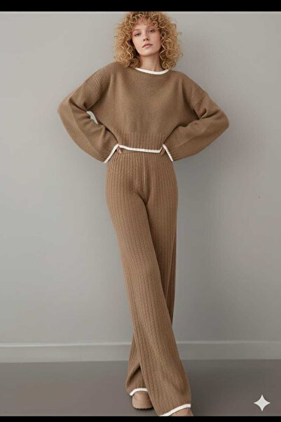 Cemre Life New Deux Women's Shepherd Stitch Knitwear Set