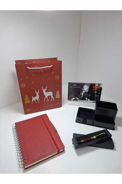 Zarf Atölyesi ÖZEL HEDİYE ÇANTALI HEDİYE SETİ(KALEM, ORGANİZER KALEMLİK, SPİR...