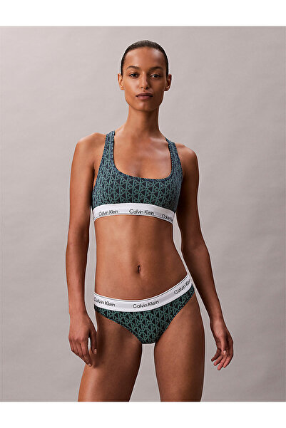 Calvin Klein Bijou Modern Emblem Outline+Stratif Yeşil İç Çamaşırı