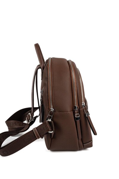 Silver Polo Γυναικείο σακίδιο πλάτης Silver & Polo SP1265 Honeycomb Brown