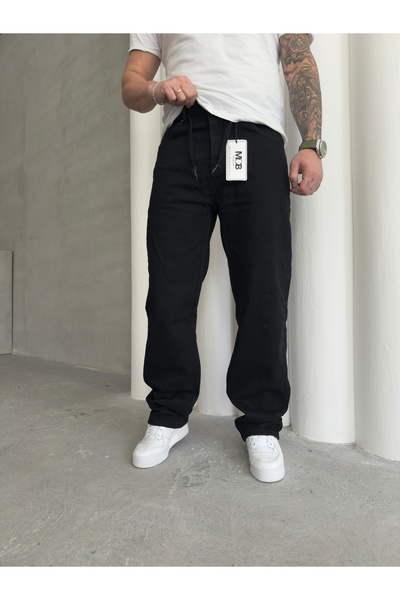 denim pasaport Nou sezon Pantaloni largi negri Pantaloni largi