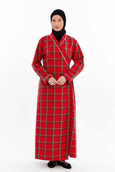 me like home Me-Like Mavi Ekose Ev-Namaz Elbisesi