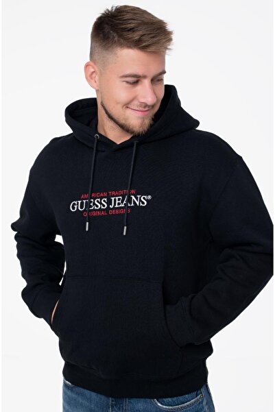 Guess Hanorac negru pentru bărbați m4yq23