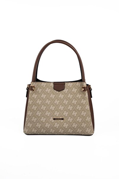 Silver Polo Silver & Polo Sp1254 Women's Handbag Monogram Y.Green-Brown