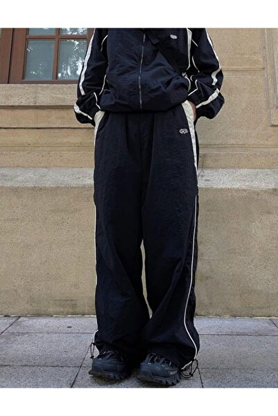 Karakedi Black Retro College Model Elastic Trousers