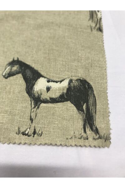 Yiğit Kumaş Linen Fabric Patterned, Piece 40X55 cm Patchwork Fabrics