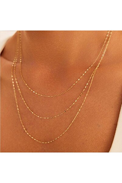 Bordo Kuyumculuk 14 Ayar Altın İnce Aynalı Zincir 1,20 Mm