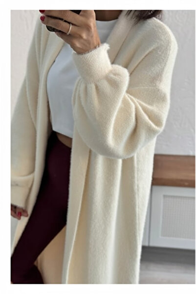 My Blog Cream Long Knit Cardigan - 251015