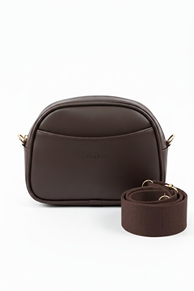 Estilo Lingerie Geantă de umăr din piele artificială cu fermoar, cu 2 compart...