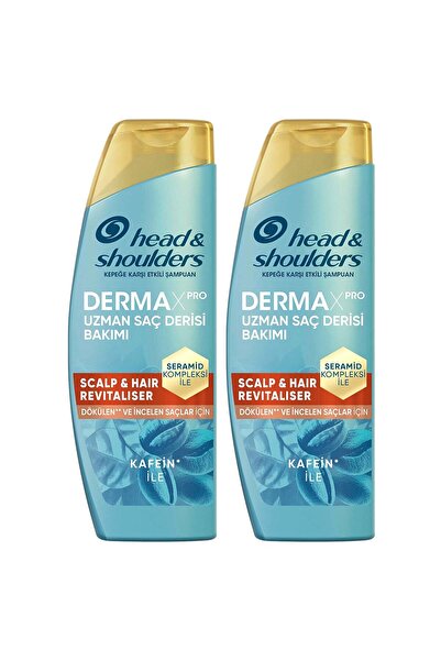 Head&Shoulders DermaXPRO Scalp & Hair Revitaliser Dökülme ve Kepek Karşıtı Şampuan Kafein ve Seramid ile 300ml x 2
