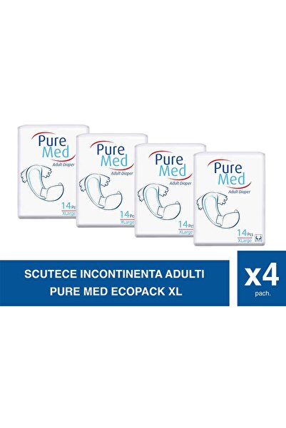 Puremed Pure Med Set of 4 Adult Diapers XL 18 Pcs