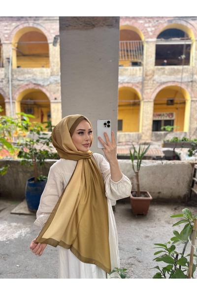 CUOCA LOUNGE Degrade Desenli Sarı Soft Pamuk Şal