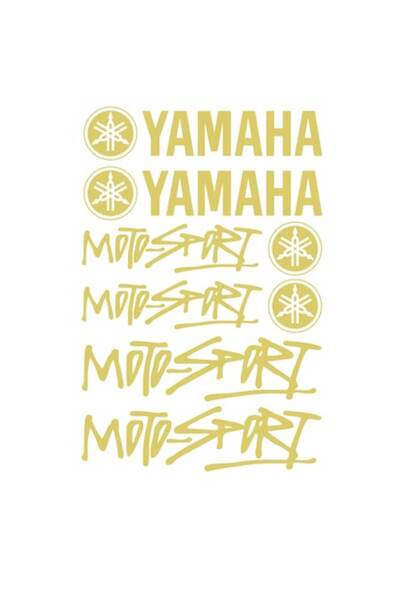 Oracal Set 10 Stickere Yamaha, Moto-Sport, auriu