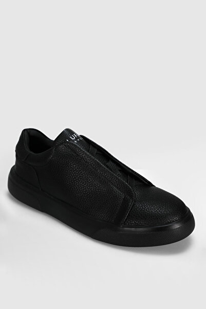 Lufian Dante Men's Leather Sneaker Shoes Black