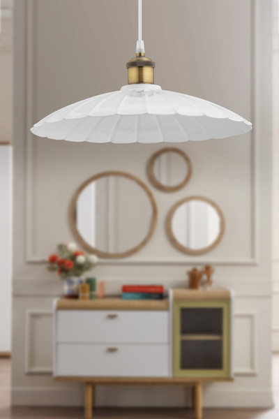 İstanbul Avize Bahar Tekli Beyaz Metal Eskitme Başlıklı Sarkıt Sıvama Antik A...