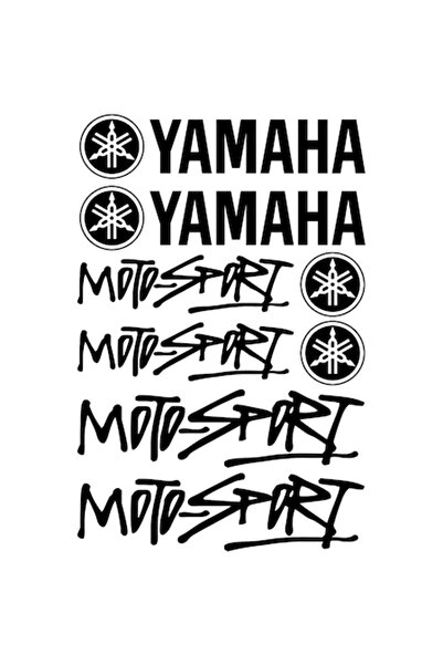 Oracal Set 10 Stickere Yamaha, Moto-Sport, negru