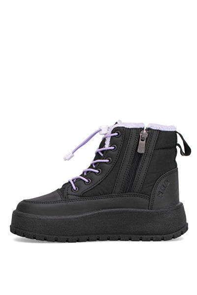 Ayakkabı Fuarı Elit Asnrt037 Girl's Flat Boots Black - Lilac