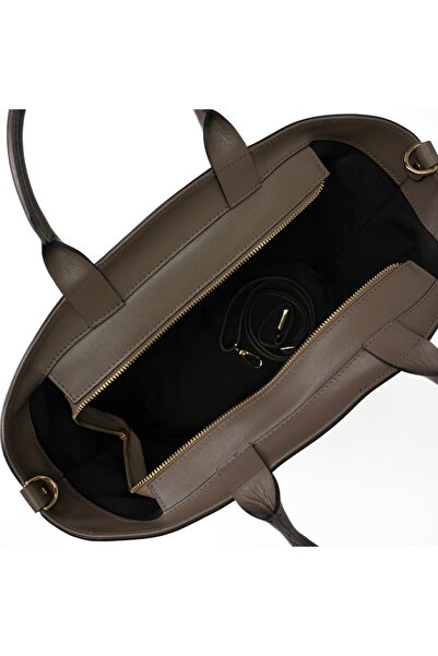 Posete Fagaras Damiana Leather Purse - Grey, Genuine Leather Office Bag, Handbag, Bags