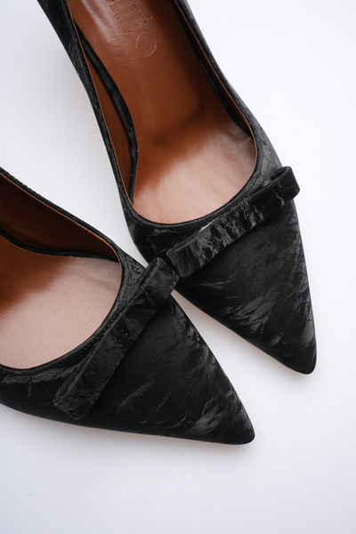 MARCHEO Maya Women's Black Suede Heeled Shoes