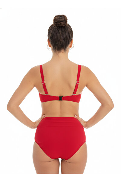 My-o Women's High Waist Shaping / Sculpting Side Gathered Draped Bikini Set