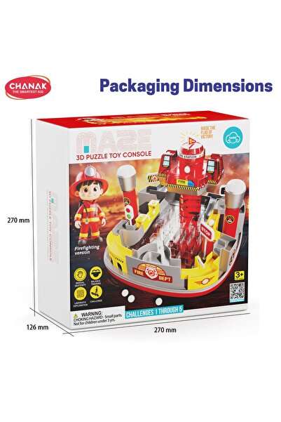 Chanak Firefighting Maze Tower Game for Kids | STEM Puzzle Toy with Balls, Levers & Tracks