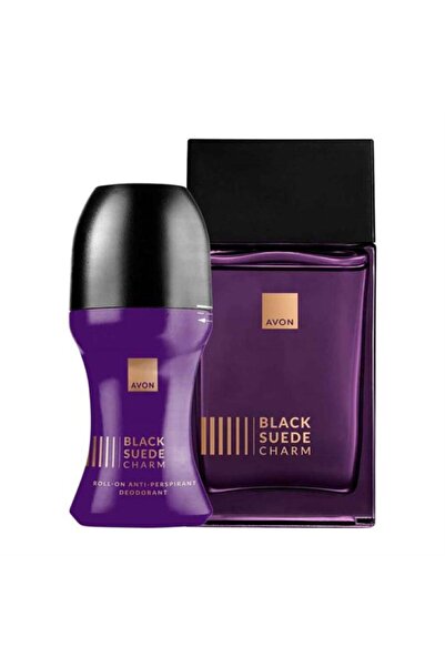 AVON Black Suede Charm Set