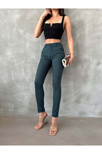 ADAMODA.RO Pantaloni slim fit pentru femei + curea